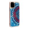iPhone 11 Pro Cover Glitter Motiv Blå Mandala