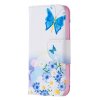 iPhone 12 Mini Etui Motiv Blå Fjäril och Blommor