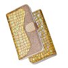 iPhone 12/iPhone 12 Pro Etui Krokodillemønster Glitter Guld
