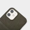 iPhone 12/iPhone 12 Pro Cover Leather Backcover Grøn