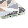 iPhone 12/iPhone 12 Pro Cover Marmormønster Sort Hvid