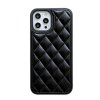 iPhone 12/iPhone 12 Pro Cover Rombemønster Sort