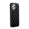 iPhone 12/iPhone 12 Pro Cover Rombemønster Sort