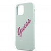 iPhone 12/iPhone 12 Pro Cover Vintage Silicone Script Blå