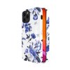iPhone 12 Pro Max Cover Flower Series Hvid/Blå Blomma