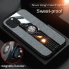 iPhone 12 Pro Max Cover Metalplade Stativfunktion Brun