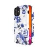 iPhone 12 Mini Cover Flower Series Hvid/Blå Blomma