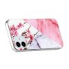 iPhone 12 Mini Cover Marmor Lyserød Blommor