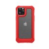 iPhone 12 Mini Cover Transparent Kulfibertekstur Rød
