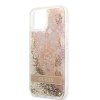 iPhone 13 Mini Cover Liquid Glitter Paisley Pattern Guld