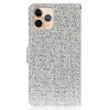 iPhone 13 Pro Etui Glitter Stribe Sølv