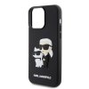 iPhone 13 Pro Max Cover 3D Rubber Karl & Choupette Sort