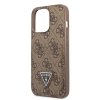 iPhone 13 Pro Max Cover Double Cardslot Metal Triangle Brun
