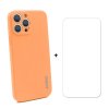 iPhone 13 Pro Max Cover i Silikone med Skærmbeskyttelse Orange