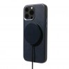 iPhone 13 Pro Max Cover Leather Backcover Matte Navy