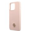 iPhone 13 Pro Max Cover Silicone Metal Logo 4G Light Pink