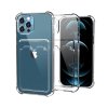 iPhone 13 Pro Max Cover Kortholder Stødabsorberende Transparent