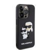 iPhone 13 Pro Cover 3D Rubber Karl & Choupette Sort