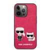 iPhone 13 Pro Cover Karl & Choupette Embossed Fuschia