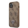 iPhone 13 Cover Double Cardslot Metal Triangle Brun