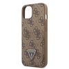iPhone 13 Cover Double Cardslot Metal Triangle Brun