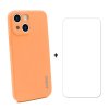 iPhone 13 Cover i Silikone med Skærmbeskyttelse Orange