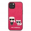 iPhone 13 Cover Karl & Choupette Embossed Fuschia