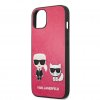 iPhone 13 Cover Karl & Choupette Embossed Fuschia