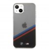 iPhone 13 Cover Tricolor Stripe Transparent Sort