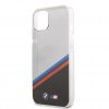 iPhone 13 Cover Tricolor Stripe Transparent Sort