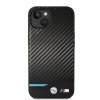 iPhone 14 Plus Cover Carbon Effect Printed Logo Sort