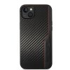 iPhone 14 Plus Cover Carbon Effect Stamped Logo Sort