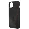 iPhone 14 Plus Cover Carbon Effect Stamped Logo Sort