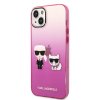 iPhone 14 Plus Cover Karl & Choupette Gradient Lyserød