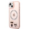 iPhone 14 Plus Cover Karl & Choupette MagSafe Lyserød