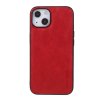 iPhone 14 Plus Cover Lædertekstur Rød