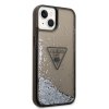 iPhone 14 Plus Cover Liquid Glitter Translucent Sort