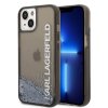 iPhone 14 Plus Cover Liquid Glitter Translucent Sort