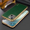 iPhone 14 Plus Cover Litchimønster Pletteret Kant Grøn