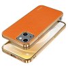 iPhone 14 Plus Cover Litchimønster Pletteret Kant Orange