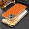 iPhone 14 Plus Cover Litchimønster Pletteret Kant Orange
