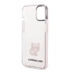 iPhone 14 Plus Cover Printed Choupette Transparent Lyserød
