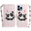 iPhone 14 Pro Fodral Motiv Panda Hjärtan