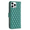 iPhone 14 Pro Etui Rombemønster Grøn