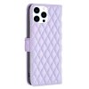iPhone 14 Pro Etui Rombemønster Lilla