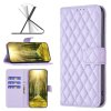 iPhone 14 Pro Etui Rombemønster Lilla