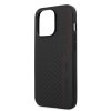iPhone 14 Pro Max Cover Carbon Effect Stamped Logo Sort