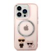 iPhone 14 Pro Max Cover Karl & Choupette MagSafe Lyserød