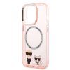 iPhone 14 Pro Max Cover Karl & Choupette MagSafe Lyserød