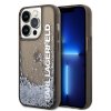 iPhone 14 Pro Max Cover Liquid Glitter Translucent Sort